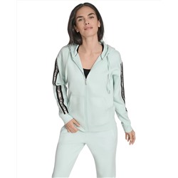 Calvin Klein Women's Fleece Logo Tape Hoodie Jacket