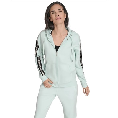 Calvin Klein Women's Fleece Logo Tape Hoodie Jacket