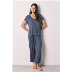 Pijama Capri viscosa suave azul