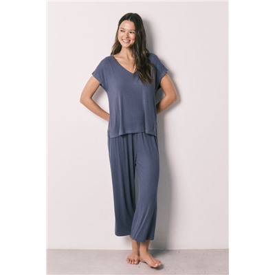 Pijama Capri viscosa suave azul