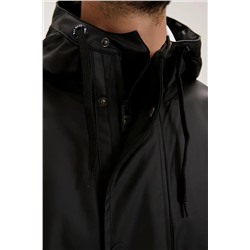 Bad Bear Patrol Raincoat Siyah Erkek Kapüşonlu Yağmurluk