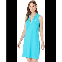 U.S. POLO ASSN.  Sleeveless Split-Neck Polo Dress