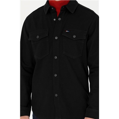 Erkek Siyah Jean Gömlek