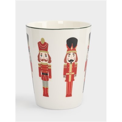 Кружка, 420 мл, фарфор N, бело-бордовая, Щелкунчики, Nutcracker