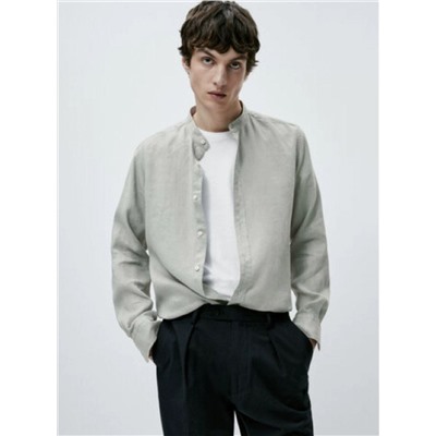 Мужская льняная рубашка  МАССИМО Д