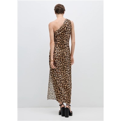 Vestido asimétrico animal print