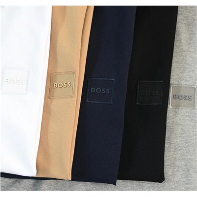 Хлопковая футболка-поло  (4 цвета) БОС*С