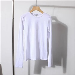 Тонкий хлопковый лонг с длинным рукавом КО*С