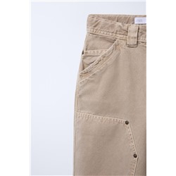 WIDE-LEG CARPENTER TROUSERS WITH POCKETS