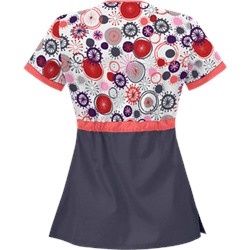 UA Signature Circle White Mock Wrap Scrub Top