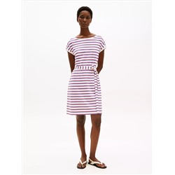 Belted Stripe T-Shirt Dress