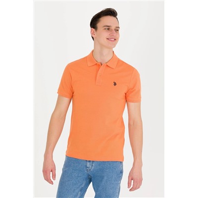 Erkek Turuncu Basic Polo Yaka Tişört