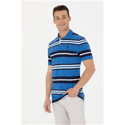 Erkek Saks Polo Yaka Tişört