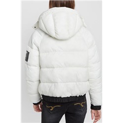 Chaqueta corta acolchada capucha