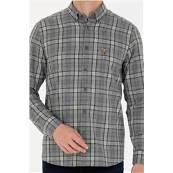 Erkek Gri Uzun Kollu Gömlek