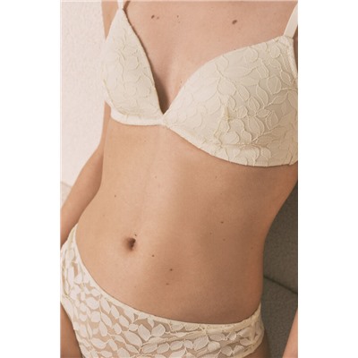 Sujetador triangular CHARMING relleno encaje beige