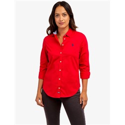 SOLID STRETCH POPLIN SHIRT