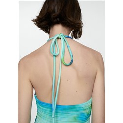 Vestido halter estampado