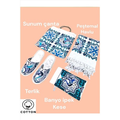 Hammamlife, Peştemal Havlu Set Terlik çanta havlu peştemal