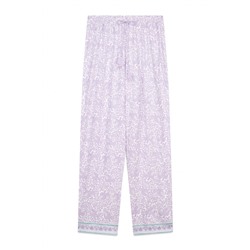 Pantalón largo carrot 100% algodón lila