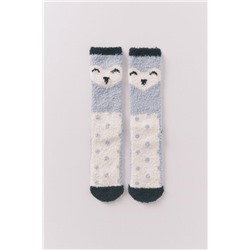 Calcetines largos pájaro azul medio