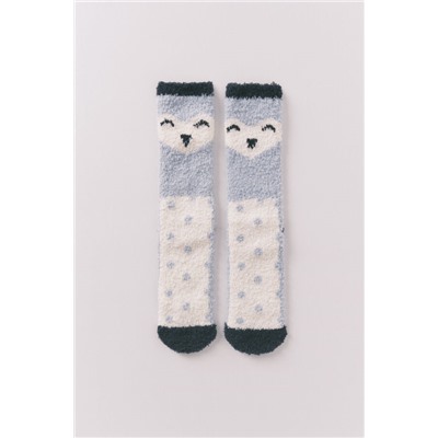 Calcetines largos pájaro azul medio