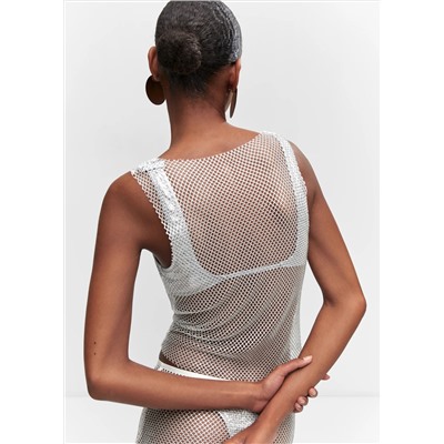Top malla detalle cristal