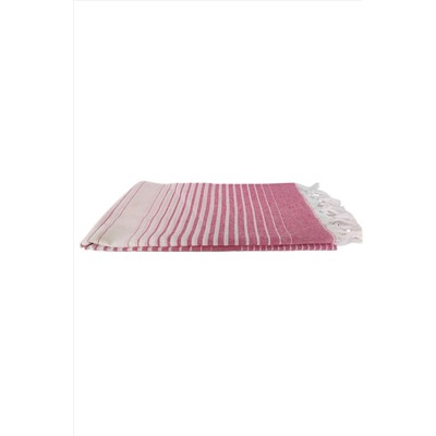 Peştanoz Peştemal , Rejenere Pamuklu 100x170 Gölgeli Model,fuşya , Plaj Havlusu , Banyo Havlusu
