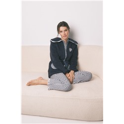 Bata midi borreguito Smiley azul