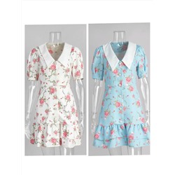 Милое женское платье в цветочный принт ,фабрика