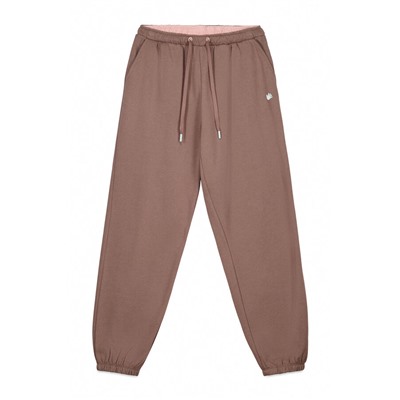Pantalón jogger felpa algodón marrón