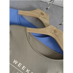 Летняя универсальная женская футболка из мерсеризованного хлопка с короткими рукавами MaxMar*a