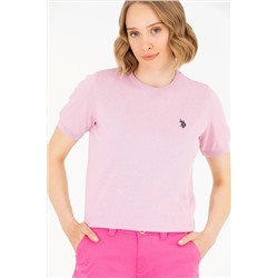 Kadın Manolya Bisiklet Yaka Kazak