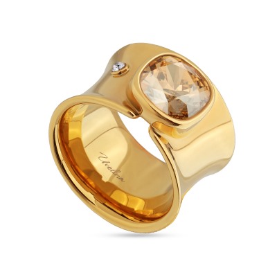 Кольцо Триумф (кристаллы SW шампань 10мм; покрытие золото), Есть комплект