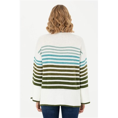 Kadın Kum Balıkçı Yaka Kazak