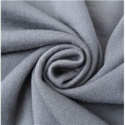 Базовый однотонный вязаный свитер  с круглым вырезом из 100% чистой сверхтонкой мериносовой шерсти