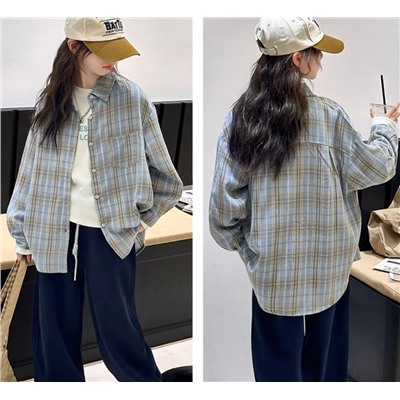 Хлопковая рубашка в клеточку