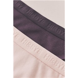 Pack 3 bragas brasileñas morado, blanco y rosa