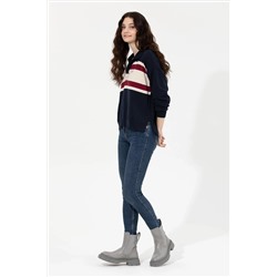 Kadın Lacivert V - Yaka Kazak