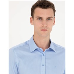 Mavi Slim Fit Uzun Kollu Gömlek