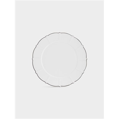 Сервиз обеденный, 6 перс, 21 пр, фарфор F, белый, с серебристым кантом, Lotus silver