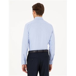 Açık Mavi Slim Fit Uzun Kollu Gömlek