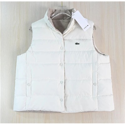 Женский плотный теплый двусторонний твидовый жилет ЛАКОСТ*Е