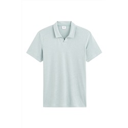 Polo de lino - Turquesa