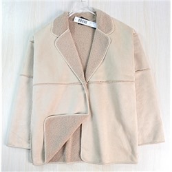 Женское свободное повседневное замшевое пальто на флисовой подкладке