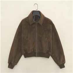 Женский бомбер из искуственной замши   ЗАР*А