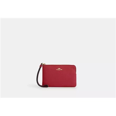 Corner Zip Wristlet In Signature Canvas With Stripe