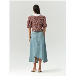 Укороченная блузка с воротником, B3157/cumbia