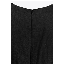 LINEN BLEND MIDI DRESS
