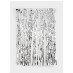 Дождик декоративный, 60 см, мишура, серебристый, New year